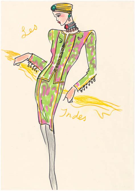 yves saint laurent creations|yves Saint Laurent sketches.